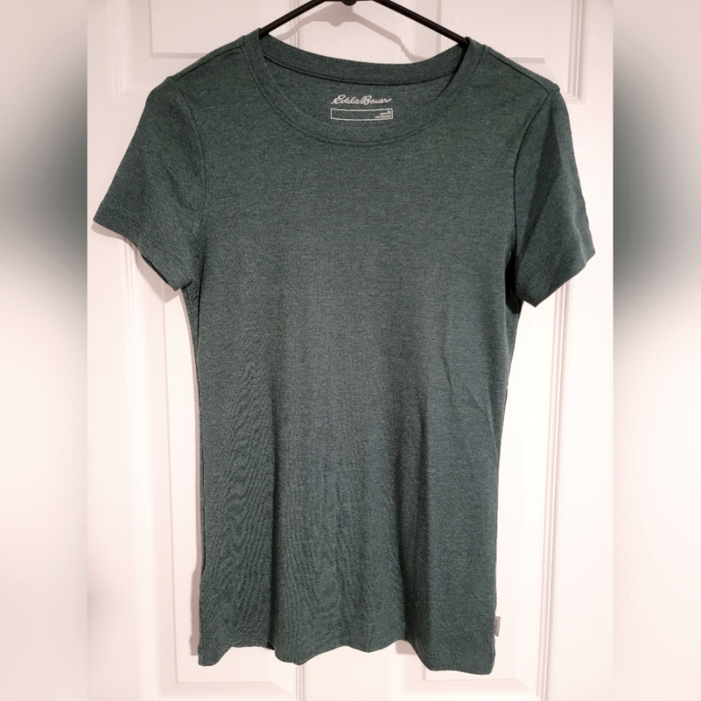 Eddie Bauer Women's Short-Sleeve Crew T-Shirt - Dark Green
